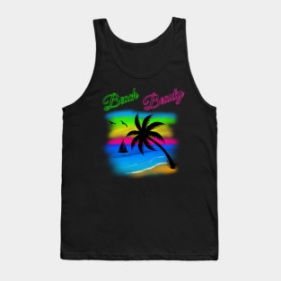 Neon Digital Airbrushed Beach Beauty Tank Top